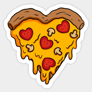 Heart-Shaped Slice of Pizza Sticker